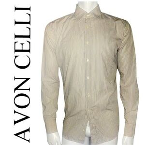 Avon Celli Luxury High End Fashion Men’s Oxford Button Down 16/41 Made in Italy